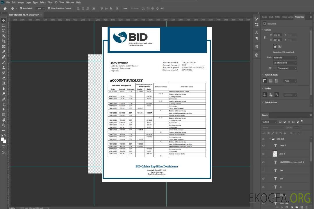 Relevé bancaire de la candidature de la République Dominicaine template Relevé bancaire de la candidature de la République Dominicaine template